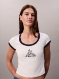 Alb Tricou Cu Maneca Scurta  Femei