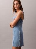 Denim Rochie Mini Din Denim Cu Decupaj Rotund  Femei