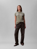 Verde Tricou Cu Maneca Scurta  Femei