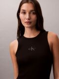 Negru Rochie Midi Tip Top Reiata Cu Monograma  Femei