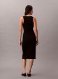 Negru Rochie Midi Tip Top Reiata Cu Monograma  Femei