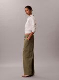 Verde Pantaloni Cargo Relaxati Din Bumbac Twill  Femei