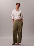 Verde Pantaloni Cargo Relaxati Din Bumbac Twill  Femei
