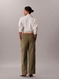 Verde Pantaloni Cargo Relaxati Din Bumbac Twill  Femei