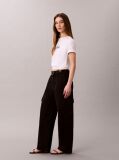 Negru Pantaloni Cargo Relaxati Din Bumbac Twill  Femei
