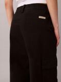 Negru Pantaloni Cargo Relaxati Din Bumbac Twill  Femei