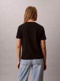 Negru Tricou Cu Monograma Aplicata  Femei