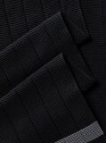 Black Textured Knit Monogram Patch Tipped Scarf  Men
