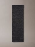 Pink Leather Patch Marl Scarf With Wool  Men