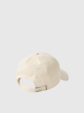 White Cotton Twill Logo Cap  Women