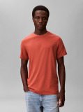 Maro Tricou Slim Din Bumbac Elastic Cu Maneca Scurta  Barbati