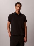 Negru Tricou Polo Slim Din Bumbac Cu Emblema  Barbati