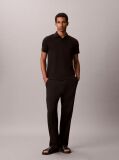 Negru Tricou Polo Slim Din Bumbac Cu Emblema  Barbati