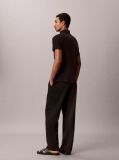 Negru Tricou Polo Slim Din Bumbac Cu Emblema  Barbati