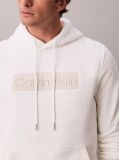 Alb Hanorac Din Fleece Cu Logo Grafic Brodat  Barbati