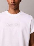 White Logo Embroidery Crew Neck T-Shirt  Men