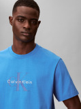 Albastru Tricou Cu Logo Monograma  Barbati