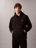 Negru Hanorac Relaxat Din Premium Fleece  Barbati
