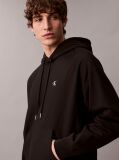 Negru Hanorac Relaxat Din Premium Fleece  Barbati