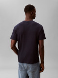 Albastru Tricou Clasic Din Material Waffle  Barbati