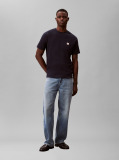 Albastru Tricou Clasic Din Material Waffle  Barbati
