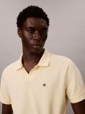 Galben Tricou Polo Din Bumbac Piqué Cu Guler Deschis  Barbati