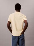 Galben Tricou Polo Din Bumbac Piqué Cu Guler Deschis  Barbati