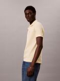 Galben Tricou Polo Din Bumbac Piqué Cu Guler Deschis  Barbati