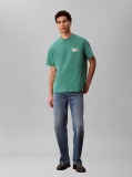 Verde Tricou Cu Emblema Varsity  Barbati