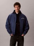 Albastru Jacheta Bomber Cu Logo Varsity  Barbati