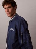 Albastru Jacheta Bomber Cu Logo Varsity  Barbati