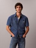 Denim Camasa Denim Cu Maneca Scurta, Croiala Boxy  Barbati