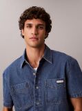 Denim Camasa Denim Cu Maneca Scurta, Croiala Boxy  Barbati