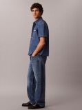 Denim Camasa Denim Cu Maneca Scurta, Croiala Boxy  Barbati