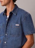 Denim Camasa Denim Cu Maneca Scurta, Croiala Boxy  Barbati
