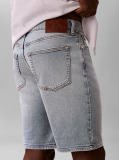 Denim Pantaloni Scurti Din Denim Cu Croiala Slim Si Manseta Intoarsa  Barbati