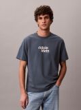 Albastru Tricou Lejer Cu Logo  Barbati