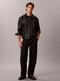 Black Monologo Patch Classic Waffle Knit T-Shirt  Men