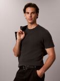 Black Monologo Patch Classic Waffle Knit T-Shirt  Men