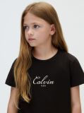 Negru Tricou Cu Logo In Stil Script  Fete