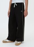 Negru Pantaloni Jogger Din Tricot Interlock Cu Paspoal Contrastant  Fete