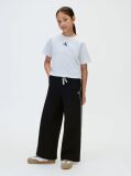 Negru Pantaloni Jogger Din Tricot Interlock Cu Paspoal Contrastant  Fete