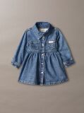 Denim Rochie Camasa Din Denim  Nou-nascuti