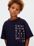 Albastru Tricou Cu Logo  Baieti