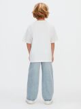 Alb Tricou Cu Logo  Baieti