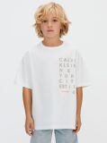 Alb Tricou Cu Logo  Baieti