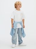 Alb Tricou Cu Logo  Baieti