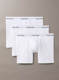 White 3 Pack Boxer Briefs - Icon Cotton Stretch  Men