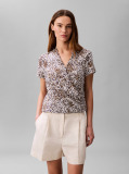 Multi Top Wrap Din Crep Cu Imprimeu  Femei