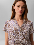 Multi Top Wrap Din Crep Cu Imprimeu  Femei